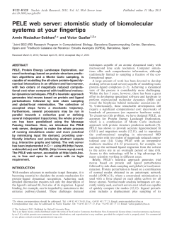 PELE web server: atomistic study of biomolecular systems at your