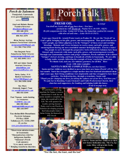 PorchTalk - Porch de Salomon