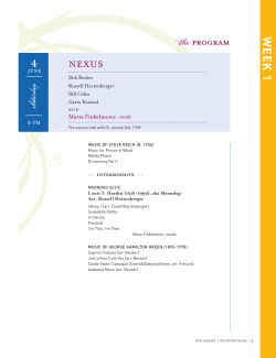 program notes - Rockport Music