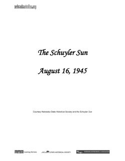 The Schuyler Sun - NebraskaStudies.Org