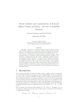 About stability and regularization of ill-posed elliptic Cauchy