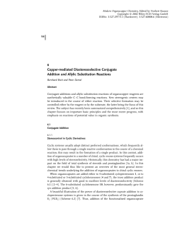 Copper-mediated Diastereoselective Conjugate