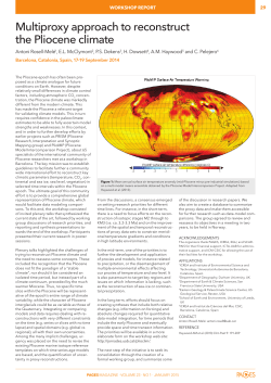 Multiproxy approach to reconstruct the Pliocene climate