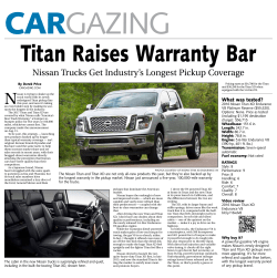 Nissan Trucks Get Industry`s Longest Pickup Coverage