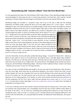 20160302 Remembering 100 Colonial Ruffians