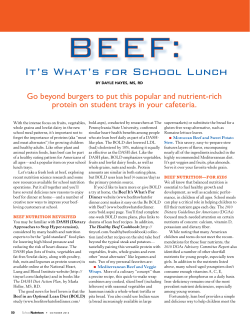 Beef - School Nutrition Association