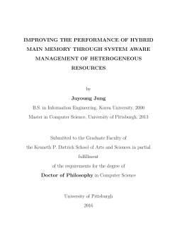 IMPROVING THE PERFORMANCE OF HYBRID MAIN MEMORY