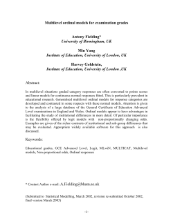 Multilevel ordinal models for examination grades paper
