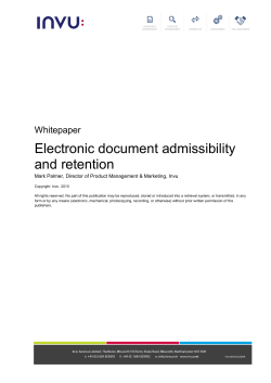 Electronic document admissibility and retention