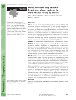 Molecular clocks keep dispersal hypotheses afloat: evidence for