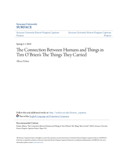 The Connection Between Humans and Things in Tim O&acirc;&bull;ŽBrien&acirc;&bull;Žs