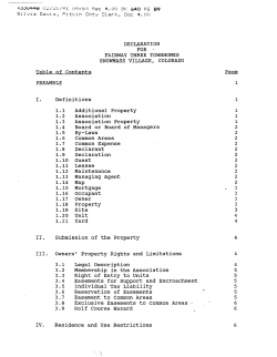 Declaration of Covenants - Aspen Housing Authority