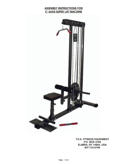 assembly instructions for c-4650-super lat machine