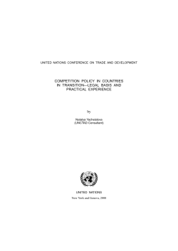 COMPETITION POLICY IN COUNTRIES IN TRANSITION