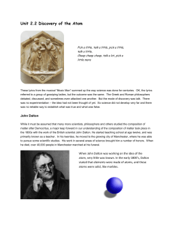 Unit 2.2 Discovery of the Atom