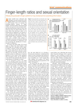 Finger-length ratios and sexual orientation