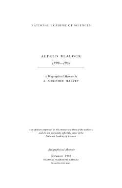 alfred blalock - National Academy of Sciences