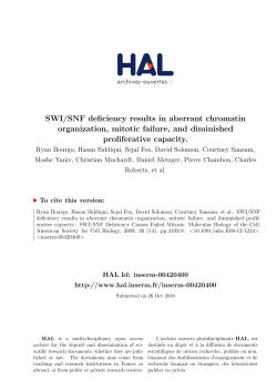 SWI/SNF deficiency results in aberrant chromatin - HAL