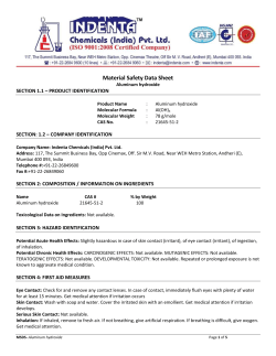 Material Safety Data Sheet