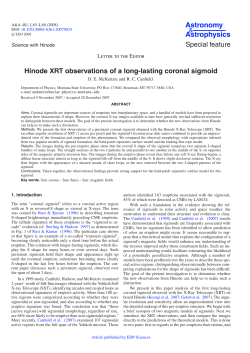 Hinode XRT observations of a long-lasting coronal sigmoid*-2mm