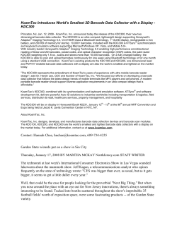 KoamTac Introduces World`s Smallest 2D Barcode Data Collector