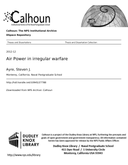 Air Power in irregular warfare - Calhoun Home