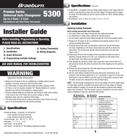 Installer Guide - Braeburn Systems