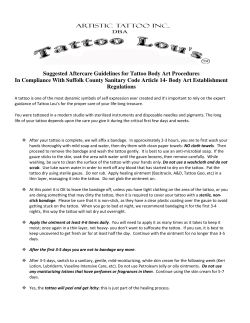 our complete tattoo aftercare sheet