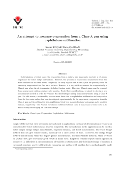 An attempt to measure evaporation from a Class