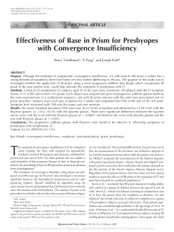 Effectiveness of Base in Prism for Presbyopes with Convergence