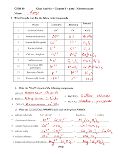 Lewis Dot Structures Worksheet
