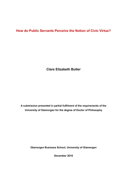 How do Public Servants Perceive the Notion of Civic Virtue? Clare