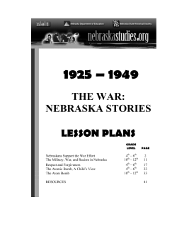 The War: Nebraska Stories