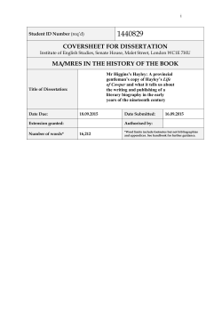 coversheet for dissertation ma/mres in the history of the - SAS