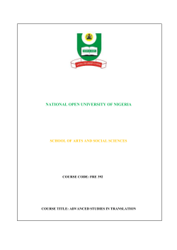 FRE 392 - National Open University of Nigeria