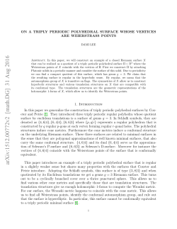 On a triply periodic polyhedral surface whose vertices are