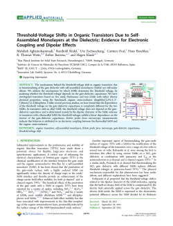 Threshold-Voltage Shifts in Organic Transistors Due to Self