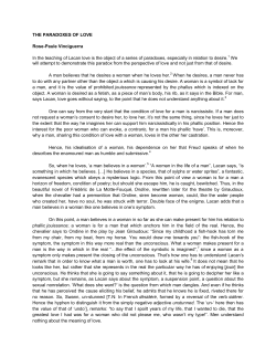The Paradoxes of Love - The London Society of the New Lacanian