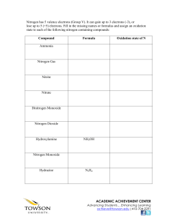 ACADEMIC ACHIEVEMENT CENTER Nitrogen has 5 valence