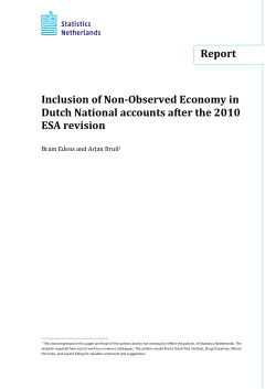 Inclusion of Non-Observed Economy in Dutch National accounts