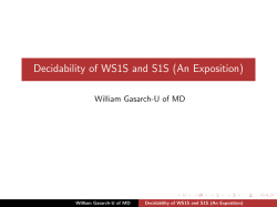 Decidability of WS1S and S1S (An Exposition)