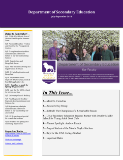 Department of Secondary Education