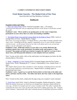 Fresh Water Scarcity – The Global Crisis of Our Time