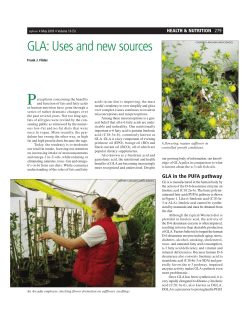 GLA: Uses and new sources