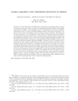 Global liquidity and corporate financing in Mexico
