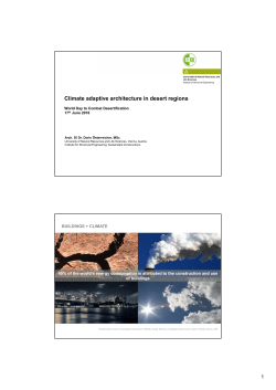 Climate adaptive architecture in desert regions
