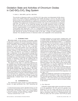 Oxidation state and activities of chromium oxides in CaO-SiO2