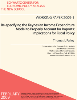 Re-specifying the Keynesian Income Expenditure Model to