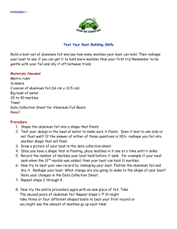 EXPERIMENT Boat - Catch the Science Bug