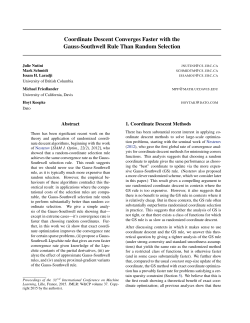 Coordinate Descent Converges Faster with the Gauss